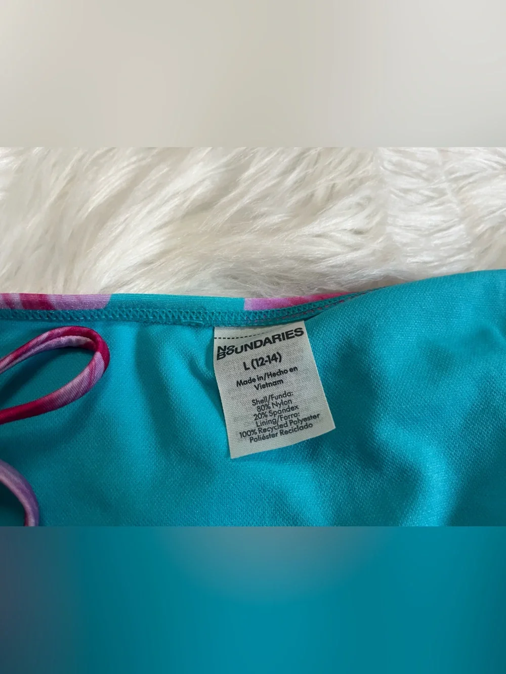 No Boundaries Turquoise & Pink Floral Tie-Side Bikini Bottom